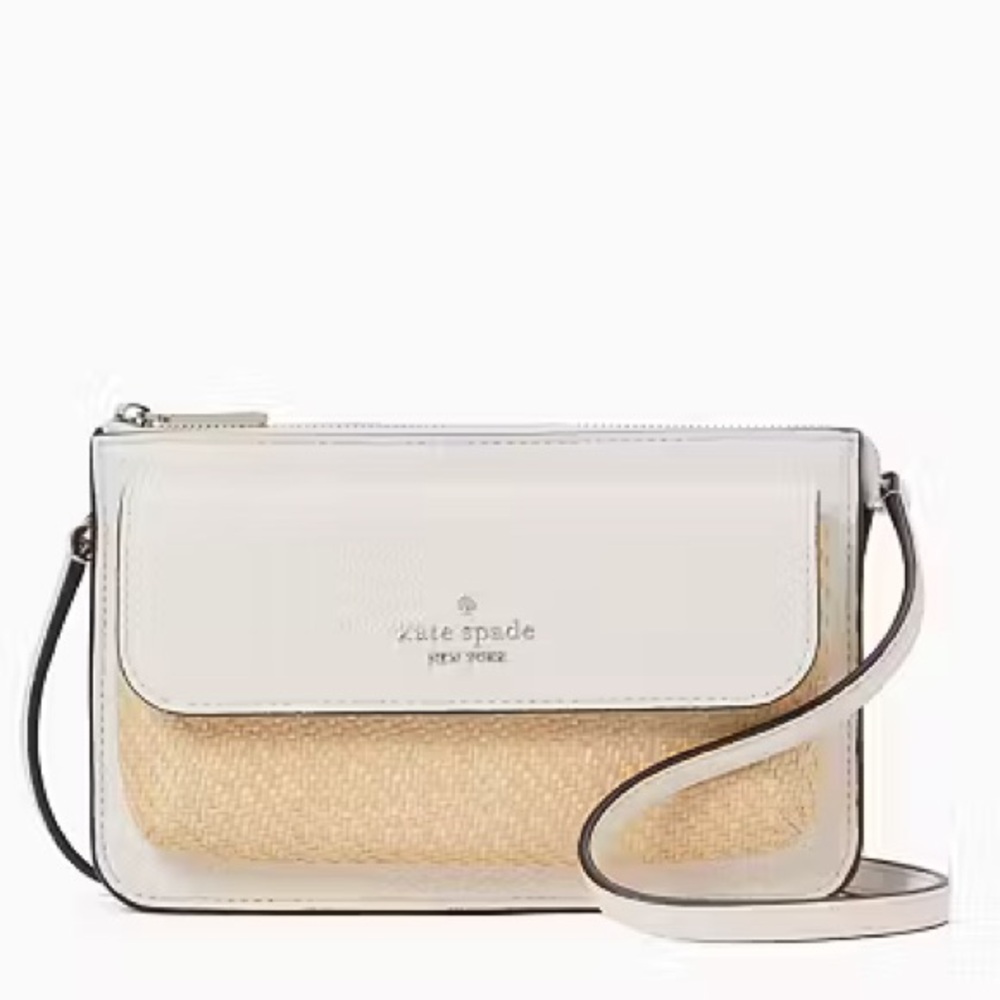 Kate Spade Leila Straw and Cream Crossbody